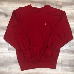 CHAMPION VINTAGE 90s RED PINK C REVERSE WEAVE XL